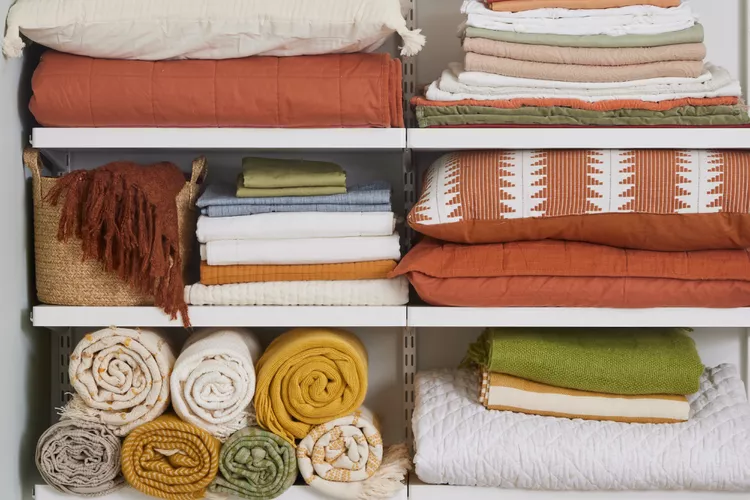 Seasonal Bedding Storage Ideas for Comforters Blankets and Pillows